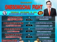 Onesongchai Fight Thursday 20 September 2018